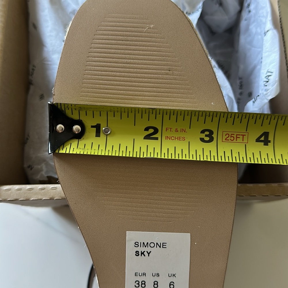 NWT: MATT & NAT SIMONE VEGAN ESPADRILLE SANDALS | sky blue | sz: 38 - Picture 13 of 13